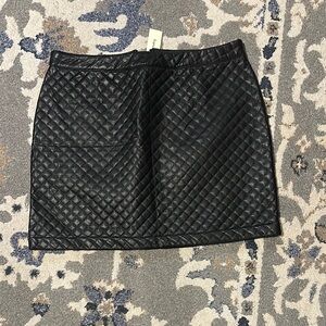 Quilted Black Skirt